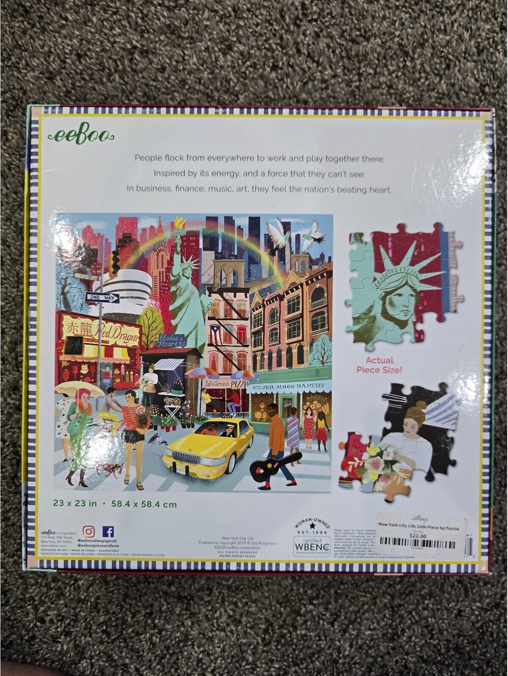 eeBoo New York City Life 1000 Piece Puzzle